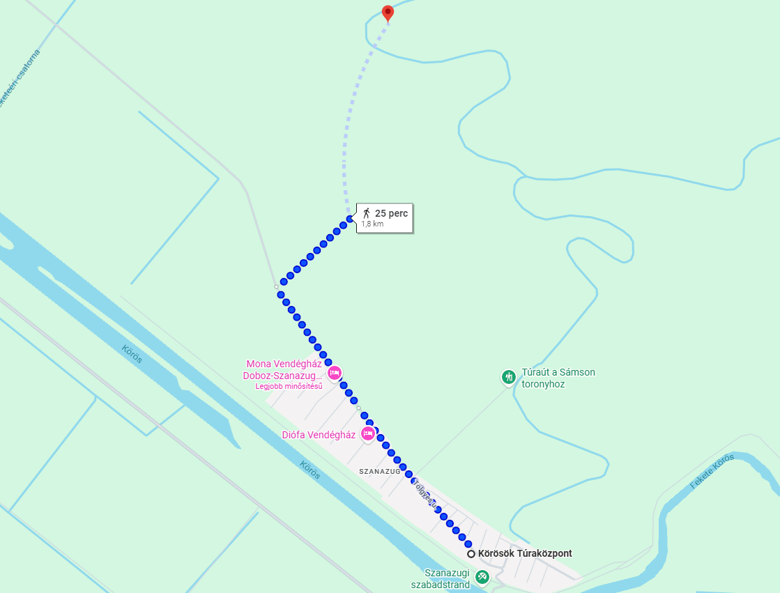 Rövid túra: Körösök Túraközpont-Sámson vára-Körösök Túraközpont 4km